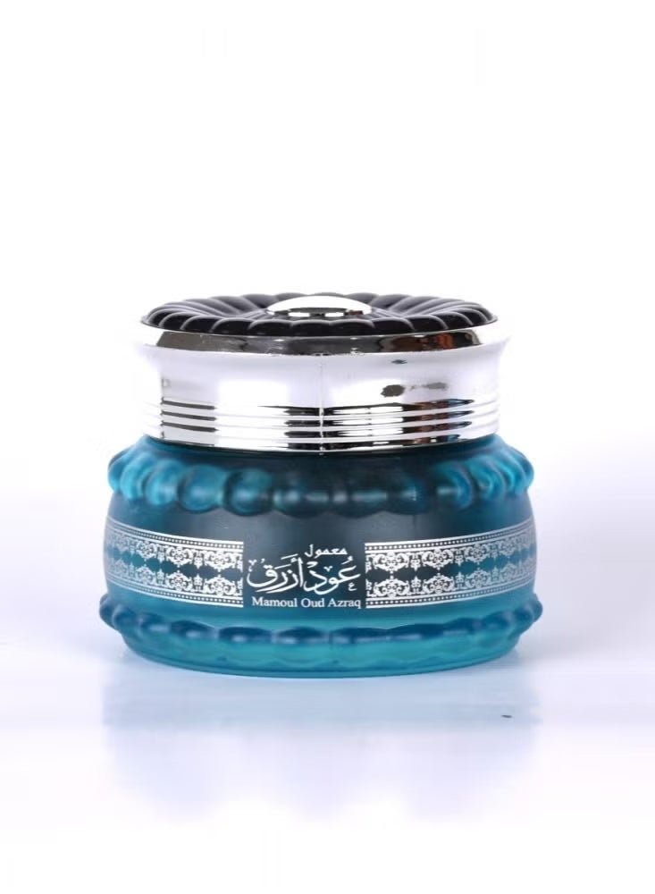 Maamoul Incense Oud Azraq - 1 Jar x 60grams | Authentic Arabic Bakhoor Oud Wood Powder | Aroma Lasts All Day Long - Perfect for Prayers, Namaz, Ramadan & Eid Gifts, Ceremonies, Meditation & Room Perfuming - view 2